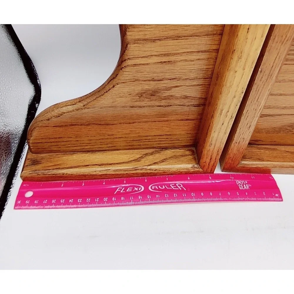 Set of 2 Wooden Shelf Brackets? Mounted Rack Support? Lacquered Bookends? Wood